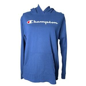 Champion Women's Hoodie in Blue Size M